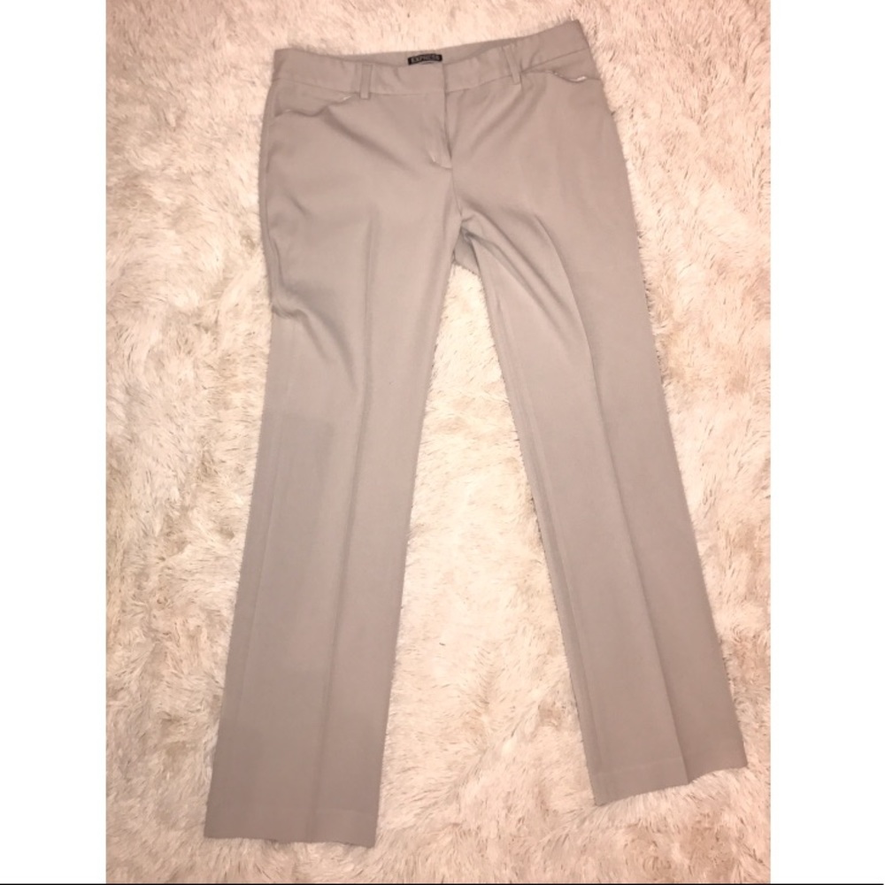 Express editor beige bootcut dress pants